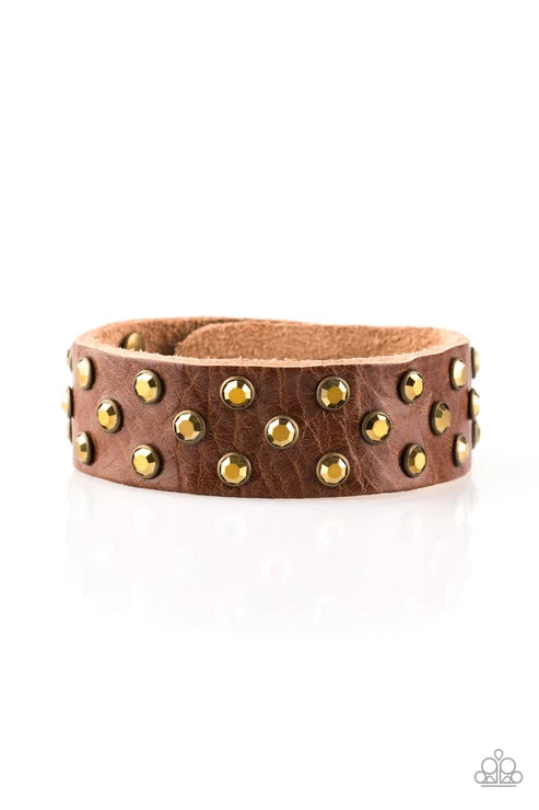 Paparazzi ♥ Shine On You Crazy Diamond - Brass ♥ Bracelet