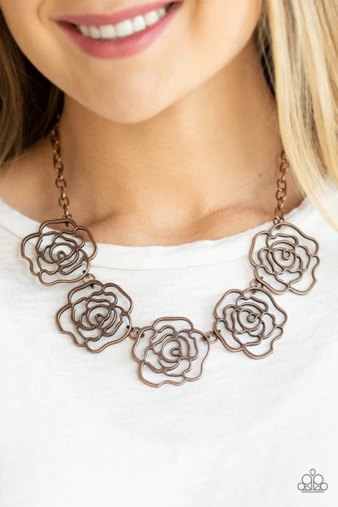 Paparazzi ♥ Budding Beauty - Copper ♥ Necklace