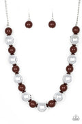 Paparazzi ♥ Top Pop - Brown ♥ Necklace