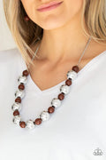 Paparazzi ♥ Top Pop - Brown ♥ Necklace