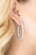 Paparazzi ♥ Debonair Dazzle - White ♥ Earrings