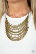 Paparazzi ♥ Catwalk Queen - Brass ♥ Necklace