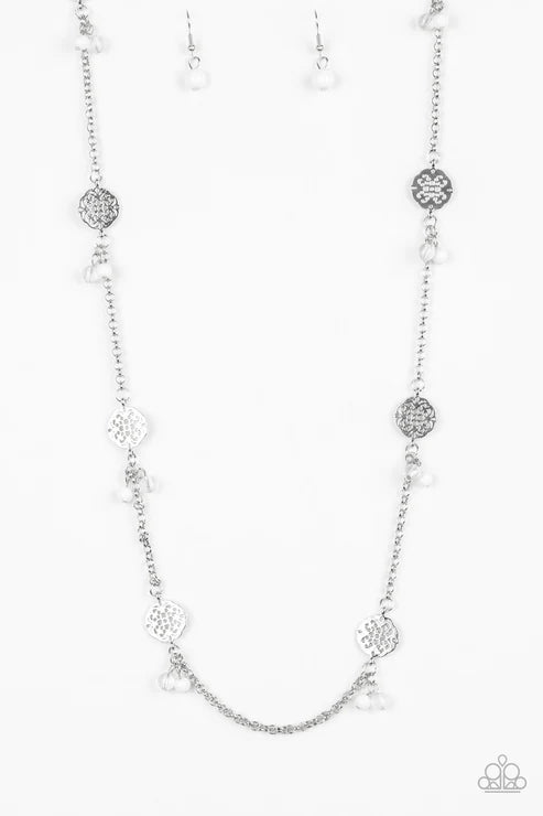 Paparazzi ♥ Color Boost - White ♥ Necklace