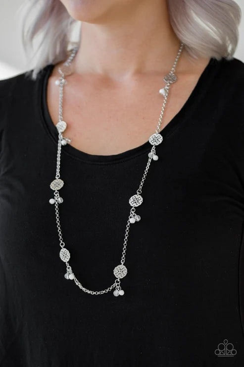 Paparazzi ♥ Color Boost - White ♥ Necklace