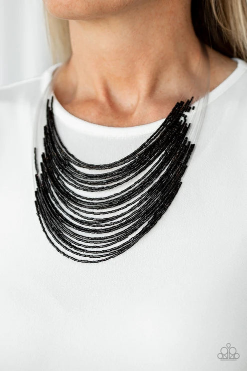 Paparazzi ♥ Catwalk Queen - Black ♥ Necklace