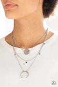 Paparazzi ♥ Lunar Lotus - Blue ♥ Necklace
