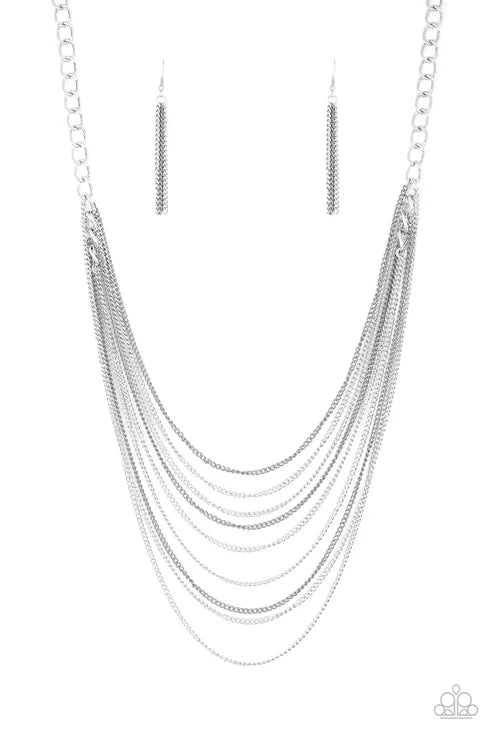 Paparazzi ♥ Rebel Rainbow - Silver ♥ Necklace