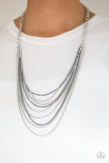 Paparazzi ♥ Rebel Rainbow - Silver ♥ Necklace