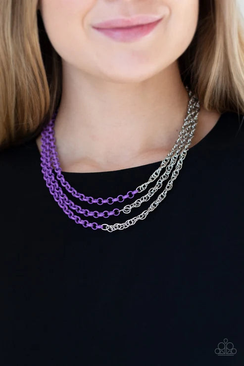 Paparazzi ♥ Turn Up The Volume - Purple ♥ Necklace