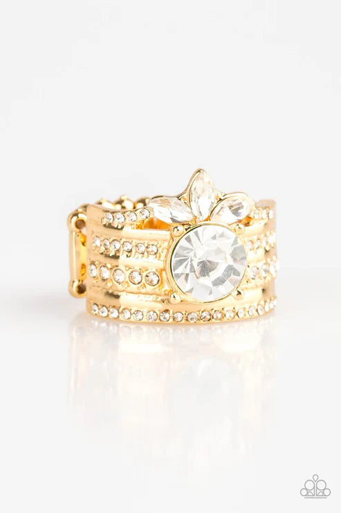 Paparazzi ♥ Top Dollar Bling - Gold ♥ Ring