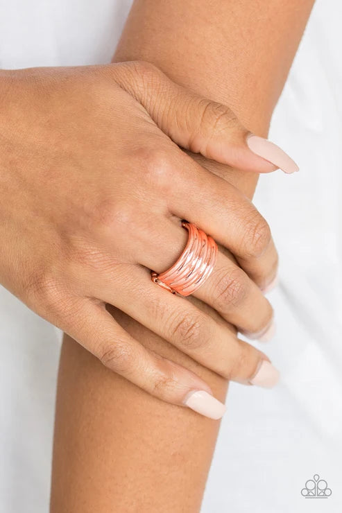 Paparazzi ♥ Rough Around The Edges - Copper ♥ Ring