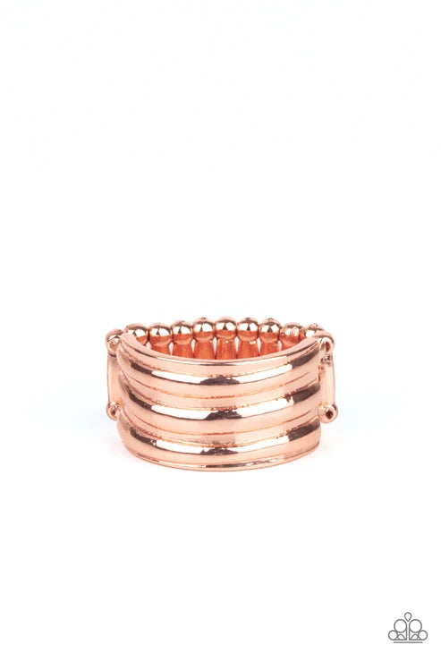 Paparazzi ♥ Rough Around The Edges - Copper ♥ Ring
