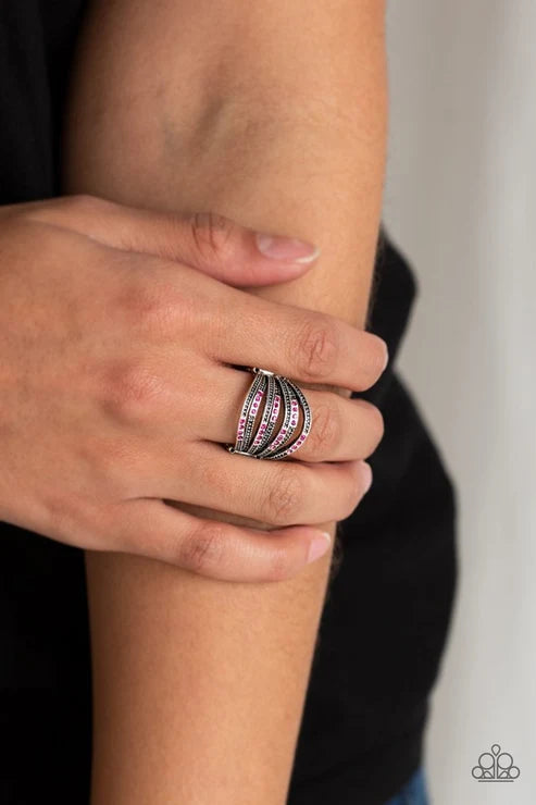 Paparazzi ♥ Securing My Finances - Pink ♥ Ring