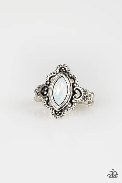Paparazzi ♥ Glass Half-COLORFUL - White ♥ Ring