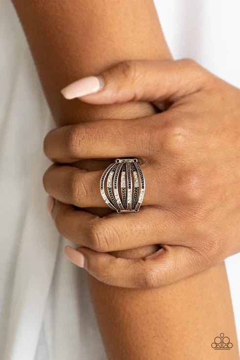 Paparazzi ♥ Securing My Finances - White ♥ Ring