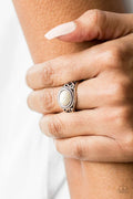 Paparazzi ♥ Set In Stone - White ♥ Ring