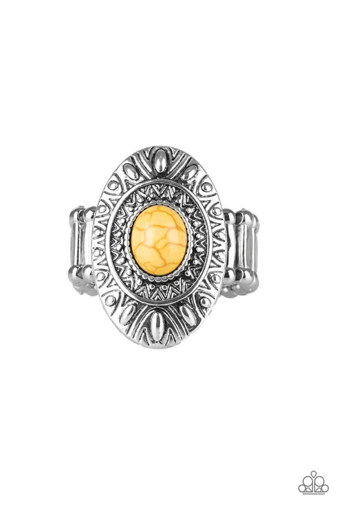 Paparazzi ♥ Stone Fox - Yellow ♥ Ring