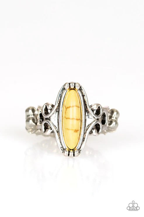 Paparazzi ♥ Desert Canyons - Yellow ♥ Ring