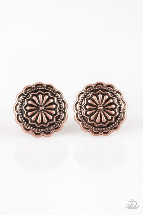 Paparazzi ♥ Durango Desert - Copper ♥ Post Earrings