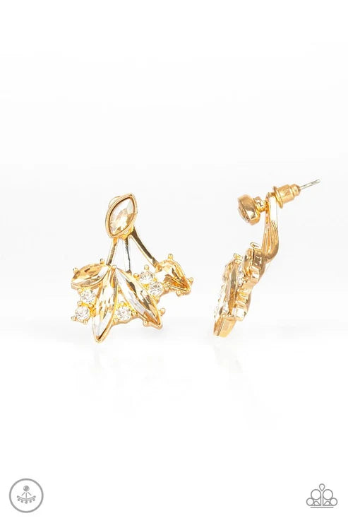 Paparazzi ♥ Deco Dynamite - Gold ♥ Post Earrings