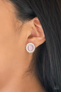 Paparazzi ♥ Hey There, Gorgeous - Pink ♥ Post Earrings