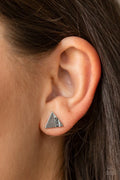 Paparazzi ♥ Pyramid Paradise - Silver ♥ Post Earrings