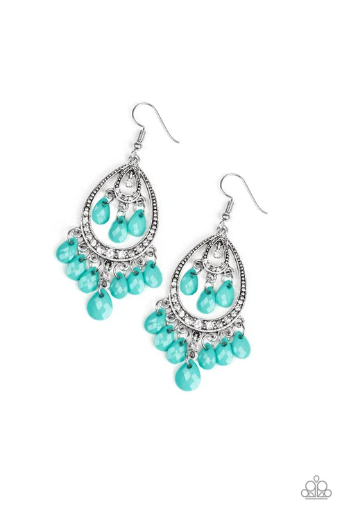 Paparazzi ♥ Gorgeously Genie - Blue ♥ Earrings