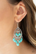 Paparazzi ♥ Gorgeously Genie - Blue ♥ Earrings