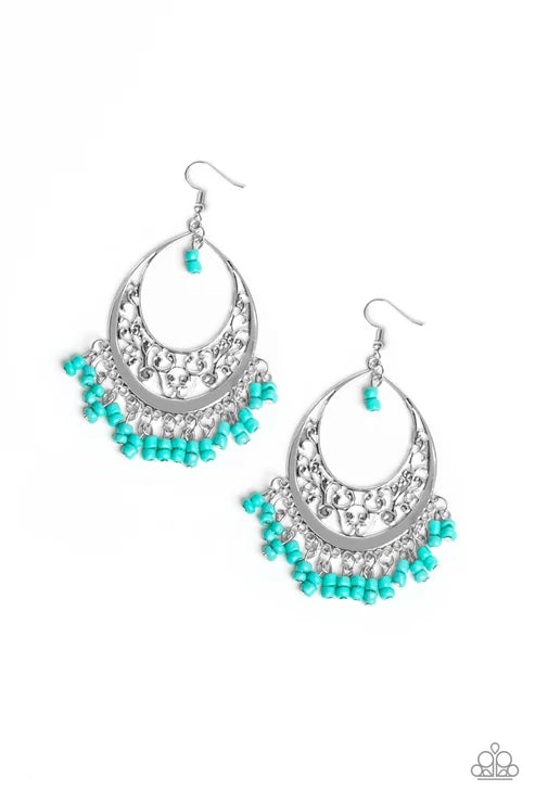 Paparazzi ♥ Malibu Mamba - Blue ♥ Earrings