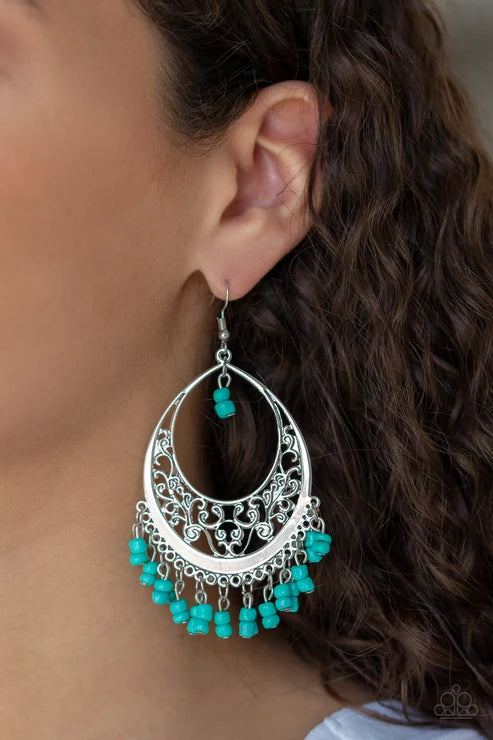 Paparazzi ♥ Malibu Mamba - Blue ♥ Earrings