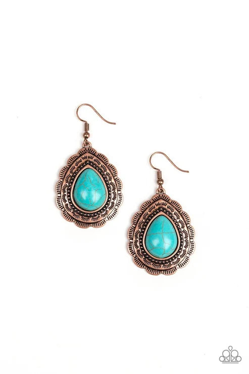 Paparazzi ♥ Mountain Mover - Copper ♥ Earrings