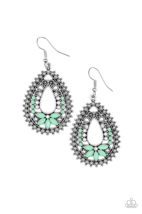 Paparazzi ♥ Atta-GALA - Green ♥ Earrings