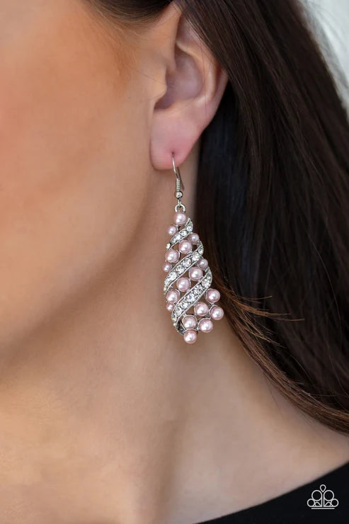 Paparazzi ♥ Ballroom Waltz - Pink ♥ Earrings