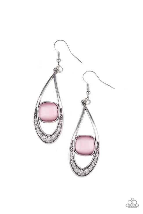 Paparazzi ♥ The Greatest GLOW On Earth - Pink ♥ Earrings