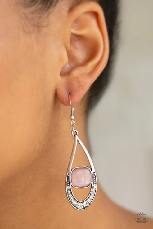 Paparazzi ♥ The Greatest GLOW On Earth - Pink ♥ Earrings