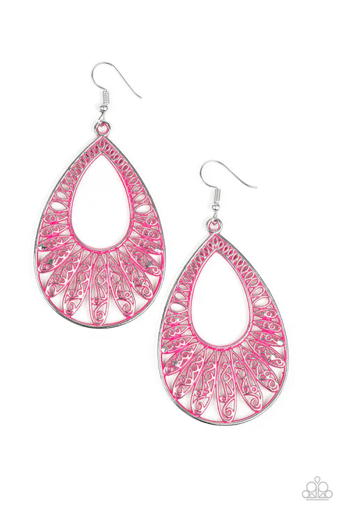 Paparazzi ♥ Flamingo Flamenco - Pink ♥ Earrings