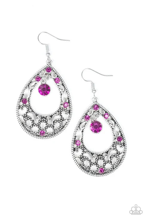 Paparazzi ♥ Gotta Get That Glow - Pink ♥ Earrings