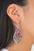 Paparazzi ♥ Gotta Get That Glow - Pink ♥ Earrings