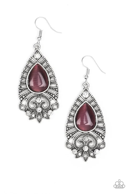 Paparazzi ♥ Majestically Malibu - Purple ♥ Earrings