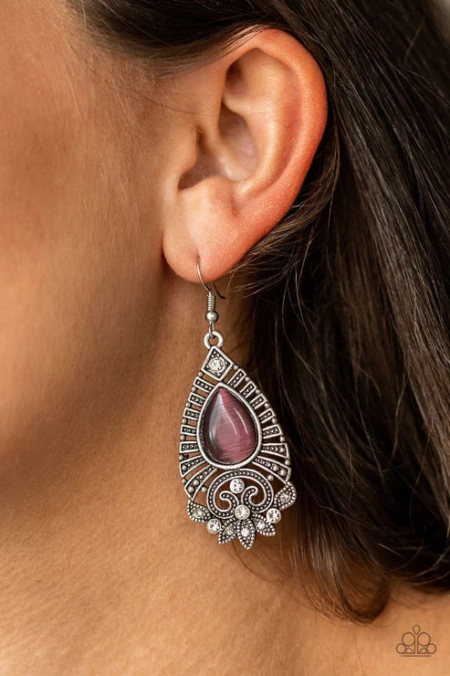 Paparazzi ♥ Majestically Malibu - Purple ♥ Earrings