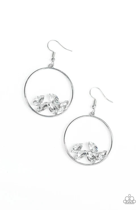 Paparazzi ♥ Cue The Confetti - White ♥ Earrings