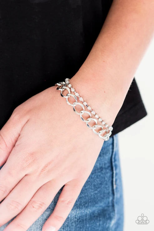 Paparazzi ♥ Material Girl - White ♥ Bracelet