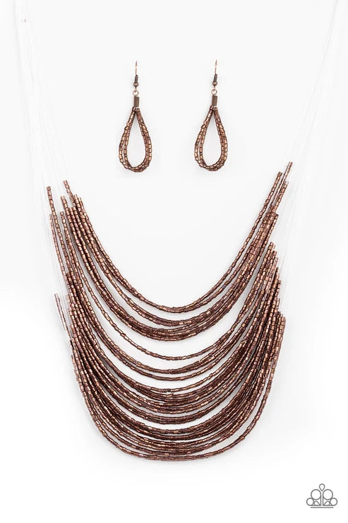 Paparazzi ♥ Catwalk Queen - Copper ♥ Necklace