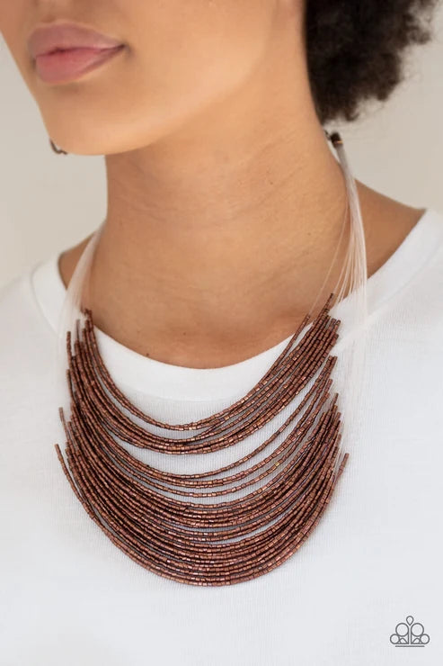 Paparazzi ♥ Catwalk Queen - Copper ♥ Necklace