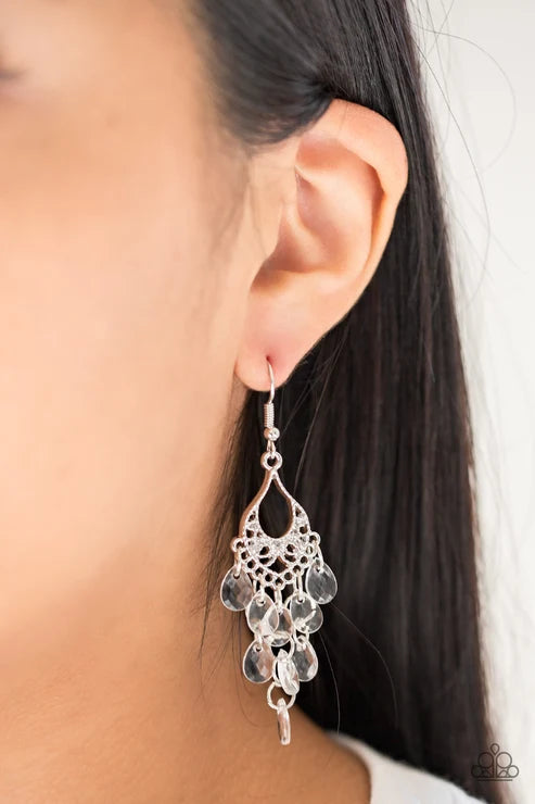 Paparazzi ♥ What Happens In Maui - White ♥ Earrings