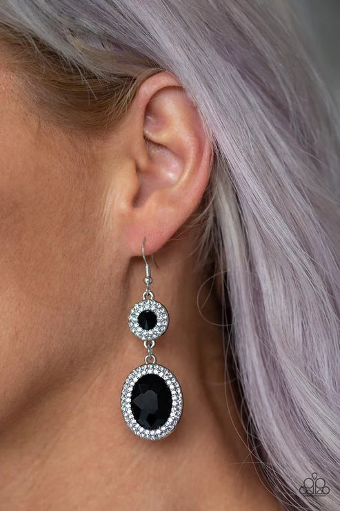 Paparazzi ♥ Let It BEDAZZLE - Black ♥ Earrings