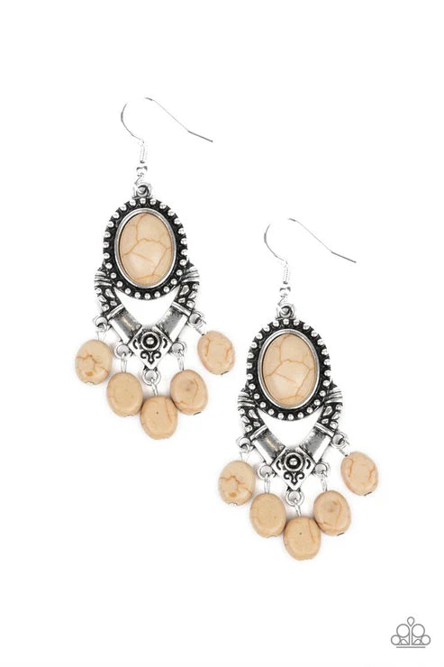 Paparazzi ♥ Southern Sandstone - Brown ♥ Earrings