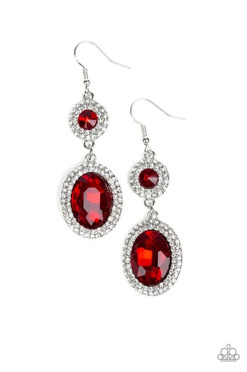 Paparazzi ♥ Let It BEDAZZLE - Red ♥ Earrings