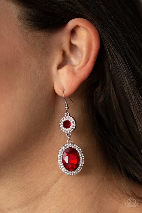 Paparazzi ♥ Let It BEDAZZLE - Red ♥ Earrings