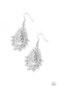 Paparazzi ♥ Boss Brilliance - White ♥ Earrings